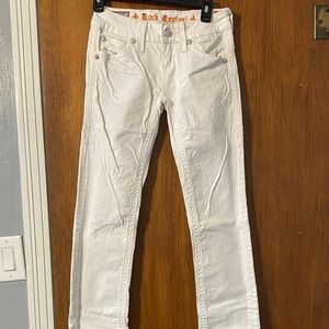 Rock Revival White Embroidered Jeans